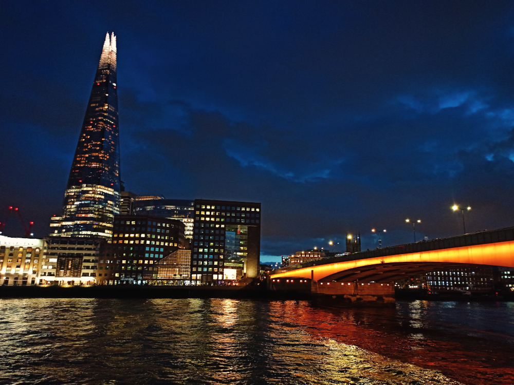 Photograph of London Bridge and The Shard in London, United Kingdom.